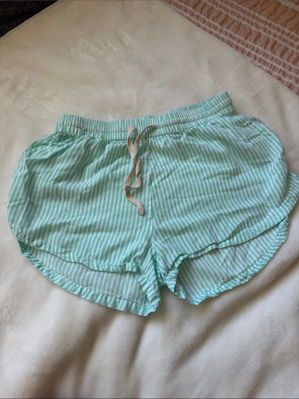 Billabong Mint Stripe Athletic Drawstring Shorts